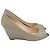 Giuseppe Zanotti Wedge Peep Toe Pumos in pelle verniciata verde