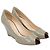 Giuseppe Zanotti Wedge Peep Toe Pumos in pelle verniciata verde - vista 3