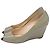 Giuseppe Zanotti Wedge Peep Toe Pumos in pelle verniciata verde - vista 4