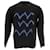 Lanvin bedruckter Pullover aus schwarzer Baumwolle