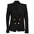 Doppelt gefütterte Blazer aus schwarzer Wolle Pierre Balmain