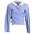 Camisa Asimétrica Rayada Maje Lim en Algodón Azul
