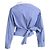Camisa Asimétrica Rayada Maje Lim en Algodón Azul - vista 3