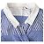 Camisa Asimétrica Rayada Maje Lim en Algodón Azul - vista 5