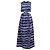 Vestido midi recortado en algodón azul marino con estampado Shibori de Altuzarra