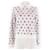 Timeless Chanel COCO Mark Seidenstrickpullover mit Halbzipper Weiß