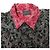 Autre Marque Camisa de algodón en capas Paisley Danke Schon Negro Roja - vista 5