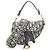 Sattel Tasche aus Marine Canvas und Leder von Christian Dior Marineblau