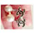 Chanel CC Swing Motiv Perlenohrringe Silber/Weiß - Ansicht 4