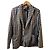 Autre Marque PAOLONI Blazer a quadri da uomo Marrone Grigio