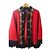 Autre Marque Capa de lana roja con bordado y flecos Negro Multicolor