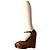 Wedge in pelle marrone Marni - vista 12