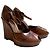 Wedge in pelle marrone Marni - vista 5