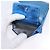 CHANEL Portafoglio Compatto in Pelle Blu Argento CC Auth 172453 - vista 11