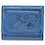 CHANEL Portafoglio Compatto in Pelle Blu Argento CC Auth 172453 - vista 13