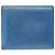 CHANEL Portafoglio Compatto in Pelle Blu Argento CC Auth 172453 - vista 2