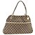 Borsa a mano in tela GG Gucci Beige Oro 121023 Auth 174123