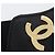 CHANEL Bretelle in tela nera CC Auth 173409V Nero - vista 10
