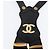 CHANEL Bretelle in tela nera CC Auth 173409V Nero - vista 8