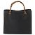 Borsa a mano in pelle Gucci Bamboo nera e oro 002 123 0260 Auth 172866 Nero D'oro - vista 3