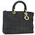 Christian Dior Borsa Lady Dior in nylon rosa e oro Auth 173806 D'oro