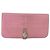 Hermès Portafoglio HERMES in pelle 2 pezzi Rosso Rosa Auth bs33530 - vue 2
