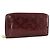 LOUIS VUITTON Monogram Vernis Zippy Long Wallet Rouge Favist M91536 Auth BA11335