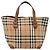 Borsa a mano Burberrys Nova Check in tela beige oro Auth 173795 D'oro - vista 2