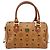 Borsa Boston Vicetos Logogram MCM in pelle PVC marrone e oro Auth BA11007 D'oro - vista 2