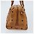 Borsa Boston Vicetos Logogram MCM in pelle PVC marrone e oro Auth BA11007 D'oro - vista 5