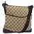 Borsa a Spalla GG Canvas Gucci Beige Argento 145857 Auth ka2886