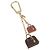 LOUIS VUITTON Llavero Icónico Charm metal Rojo Negro LV Auth LNZ441 Roja