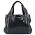 Borsa a mano Gancini in pelle nera e argento di Salvatore Ferragamo Auth BA10955 Nero - vista 2