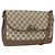 Gucci Borsa a Spalla GG Supreme in PVC Pelle Beige Oro 116 02 067 Auth 173967 D'oro