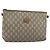 GUCCI GG Plus Supreme Clutch Bag PVC Beige Auth ka2978