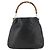 Borsa a Spalla in Pelle Gucci Bamboo Nera e Dorata Auth 173820 Nero D'oro - vista 3