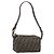 Sac à bandoulière en toile Zucca FENDI marron noir Auth LNZ068