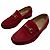 Mocassino in Camoscio Gucci Vintage con Bit Rosso 36,5
