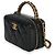Vanity Borsa mini a tracolla in vernice nera trapuntata di Chanel Nero - vista 3