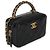 Vanity Borsa mini a tracolla in vernice nera trapuntata di Chanel Nero - vista 4