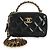 Vanity Borsa mini a tracolla in vernice nera trapuntata di Chanel Nero - vista 7