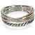David Yurman Yellow Gold & Sterling Silver Diamond Crossover Ring