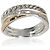 David Yurman Yellow Gold & Sterling Silver Diamond Crossover Ring - view 2