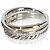 David Yurman Yellow Gold & Sterling Silver Diamond Crossover Ring - view 3