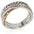 David Yurman Yellow Gold & Sterling Silver Diamond Crossover Ring - view 5