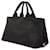 Borsa Prada Triangle Logo Plate Canapa M Nero - vista 2