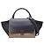 Edge Céline Celine Trapeze Small Tricolor Handbag/Shoulder Bag Brown Black Beige