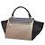 Edge Céline Celine Trapeze Small Tricolor Handbag/Shoulder Bag Brown Black Beige - view 2
