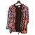Autre Marque Blumenmuster Jacke Schwarz Pink Rot Mehrfarben Grün