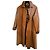 Autre Marque Trench coat clásico con forro a cuadros Castaño Multicolor